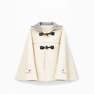 Shepherd offwhite wool cape